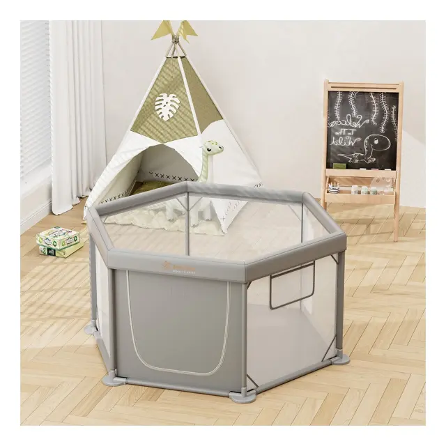 Παρκοκρέβατο Πολύγωνο Bebe Stars Nestilo Grey 889-100 2