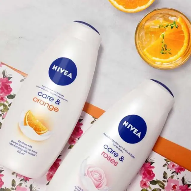 Nivea Κρεμώδες Αφρόλουτρο Care + Orange 750ml 2