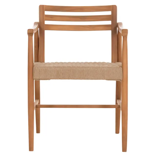 ΠΟΛΥΘΡΟΝΑ ΤΡΑΠΕΖΑΡΙΑΣ FB918351 ΞΥΛΟ TEAK & ΣΧΟΙΝΙ VIRO ΦΥΣΙΚΟ 53,5x60x78Υεκ 3