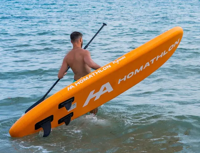 Σετ Φουσκωτή Σανίδα SUP Mykonos HomAthlon με διαστάσεις 335x83x15cm - Περιλαμβάνονται κουπί, αντλία και τσάντα μεταφοράςMykonos HA-700 3