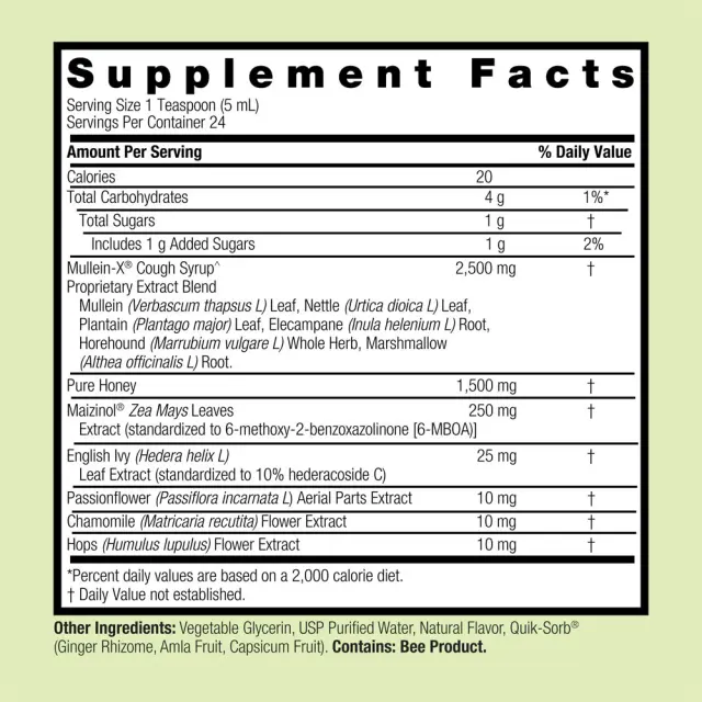 Nature's Answer Mullein-X Cough^ Syrup PM Nighttime 2