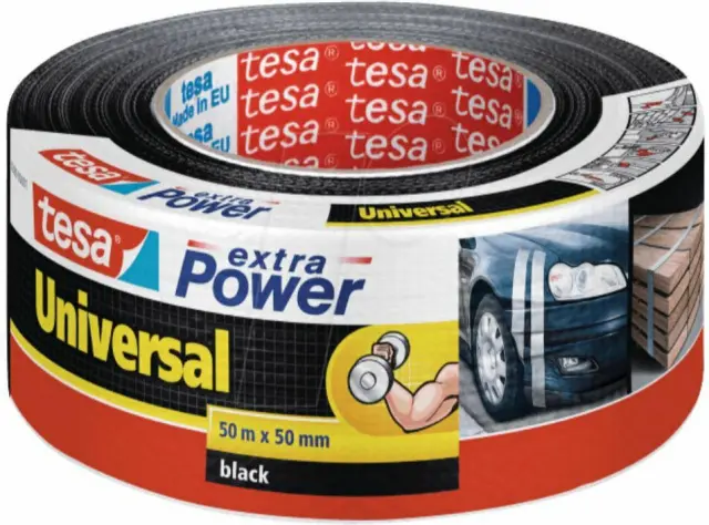 Tesa Υφασμάτινη Ταινία Extra Power Universal Black 56388-00001-07 50mm x 25m
