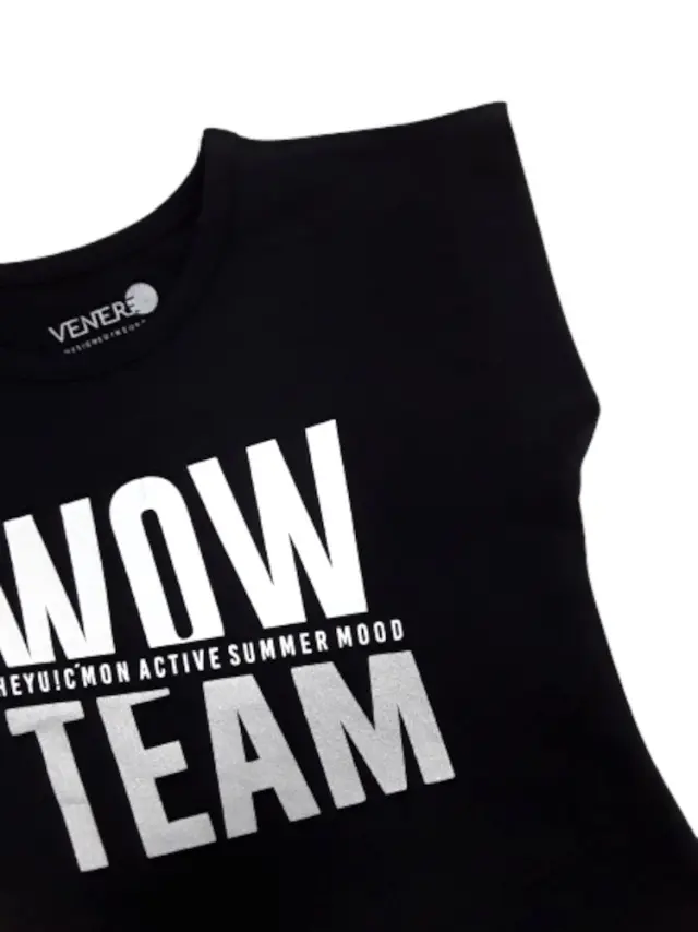 T-shirt Καλοκαρινό Wow Team Venere Black 8010685 - 3 Υ 3