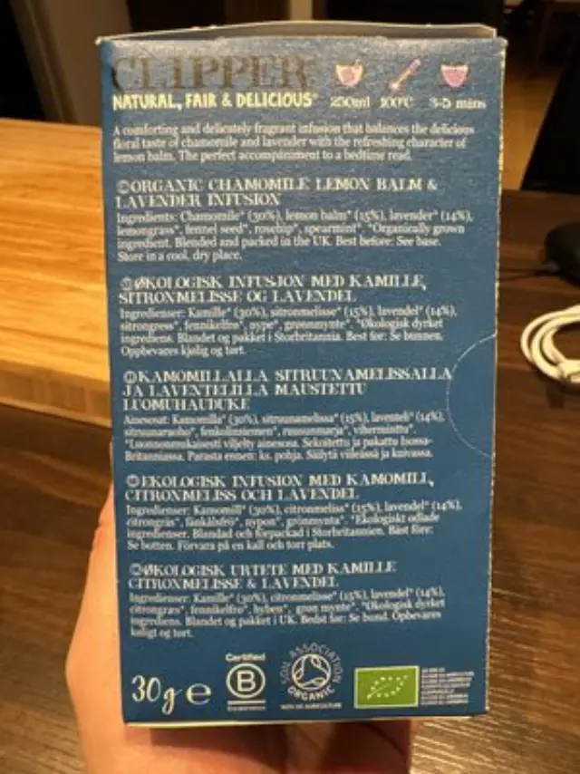 Βιολογικό Εκχύλισμα για Χαλάρωση με Χαμομήλι, Λεμονόχορτο & Λεβάντα 30gr - Clipper 2