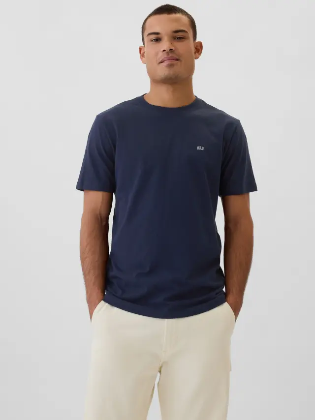 Ανδρική Gap Μπλούζα Everyday Soft με Mini-Logo blue