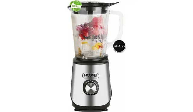 Hoomei Μπλέντερ για Smoothies 1.7lt 600W Ασημί HM-6745F