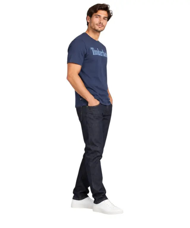 Timberland - Ανδρικό T-shirt TFO SS Linear Tee TB0A2BRN-Z02 Μπλε - M 3