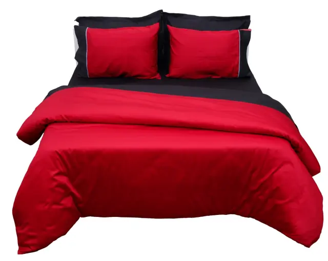 Πάπλωμα 220Χ240 Υπέρδιπλο 2 Όψεων Luxury Bicolour Anna Riska Red-Black