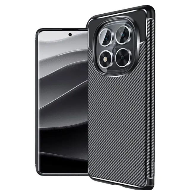 Techsuit® CarbonFiber Θήκη για Xiaomi Redmi Note 14 Pro 5G/ Poco X7- Black