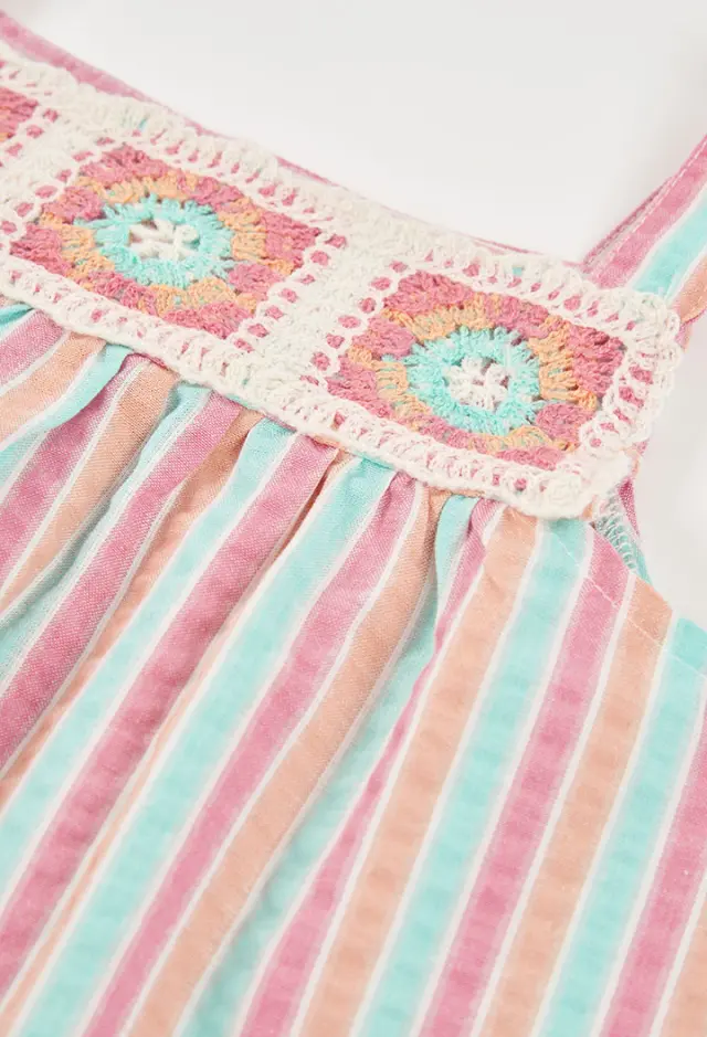 Boboli Poplin φόρεμα ριγέ για κορίτσι 333098-9805 3