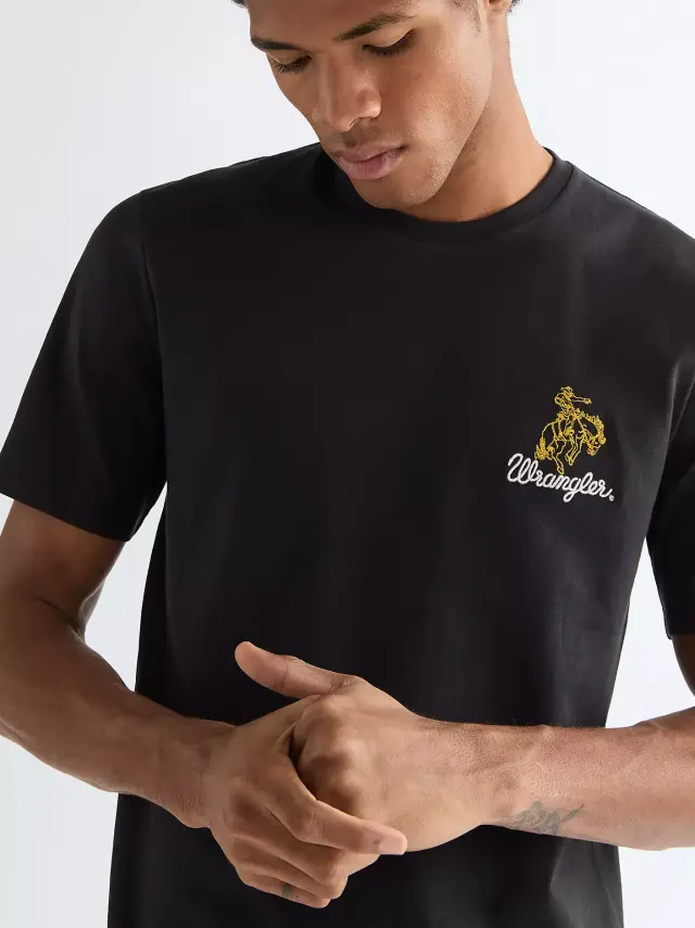 Wrangler Ανδρικό EMBROIDERY T-Shirt 112377985 – Black - S 3
