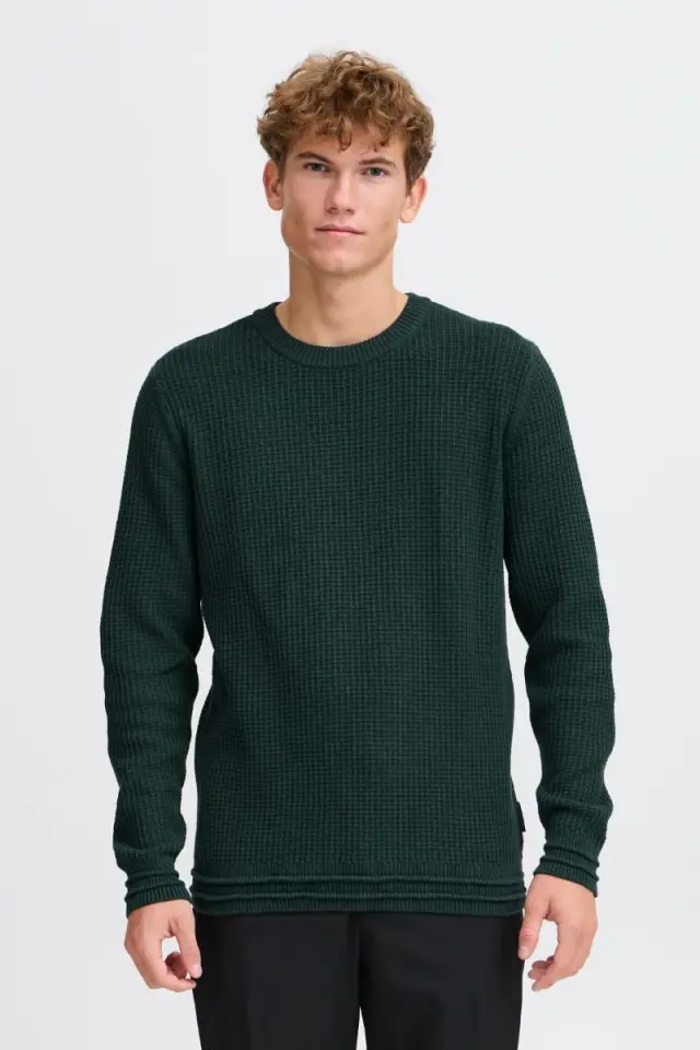 Casual Friday KARL 20505295 Ανδρικό Πλεκτό Regular-Fit Βαμβακερό – Darkest Spruce - M
