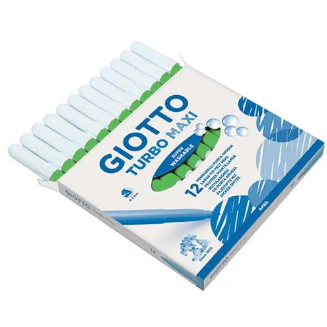 Giotto Μαρκαδόροι Ζωγραφικής Μονόχρωμοι Turbo Maxi - Πράσινο (F456020)