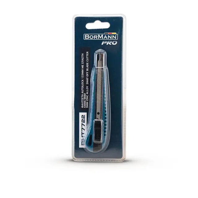 BORMANN Pro BHT7722 Φαλτσέτα Autolock 133mm με Σπαστή Λάμα 9mm,Μεταλλικό Σώμα 3