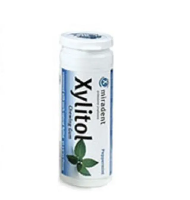 Miradent Xylitol Chewing Gum Peppermint Οδοντότσιχλα Ξυλιτόλης Με Γεύση Μέντα, 30 Τσίχλες