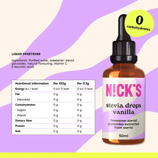 Nick's Stevia Drops Vanilla, 50 ml 2