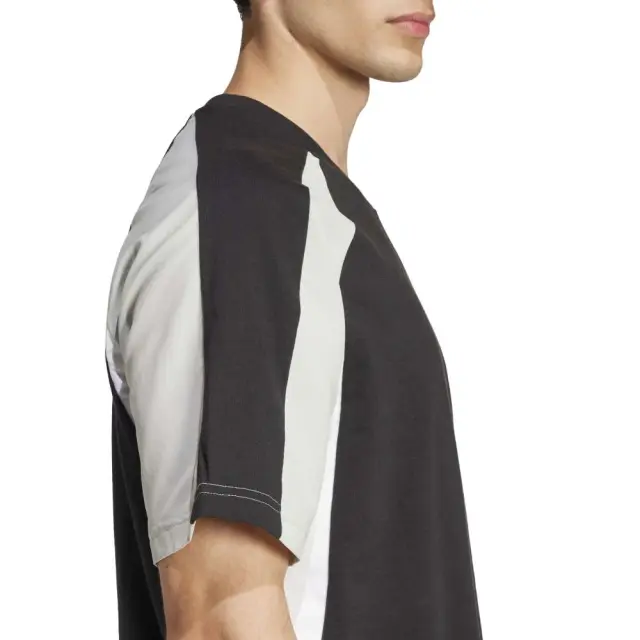 adidas Essentials Colorblock T-Shirt (JD8060-Black-White) - Λευκό-Μαύρο - M 2