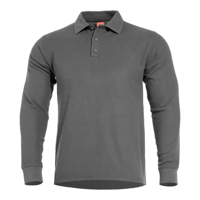 Pentagon Aniketos Long Polo Shirt-Μπλουζάκι Polo για Τακτική-Καθημερινή Χρήση    - 08WG-Wolf Grey-Γκρί Ανοιχτό