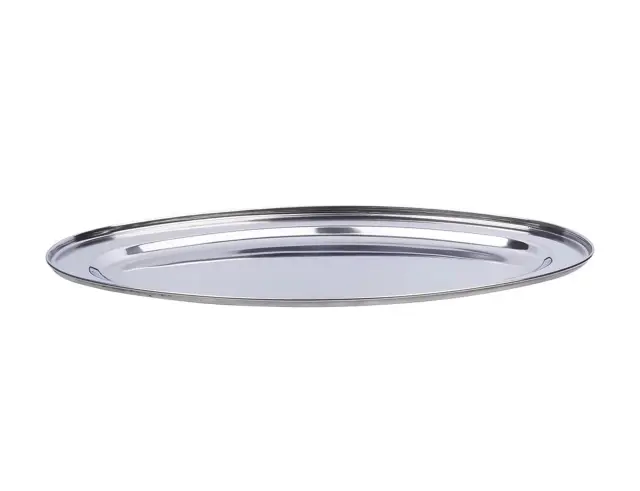 Πιατέλα σερβιρίσματος Excellent Houseware από ανοξείδωτο ατσάλι με διαστάσεις 45x29cm - Silver A12150020