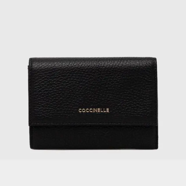 Δερμάτινο Πορτοφόλι Coccinelle MW5 Metallic Soft E2 MW5 11 66 01 Μαύρο - UNI