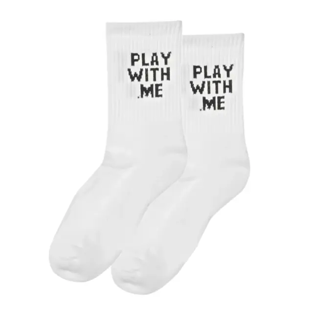 FMS Ανδρικές Κάλτσες Μισή Πετσέτα Χωρίς Ραφή Play With Me, Χρώμα Λευκό - ONESIZE