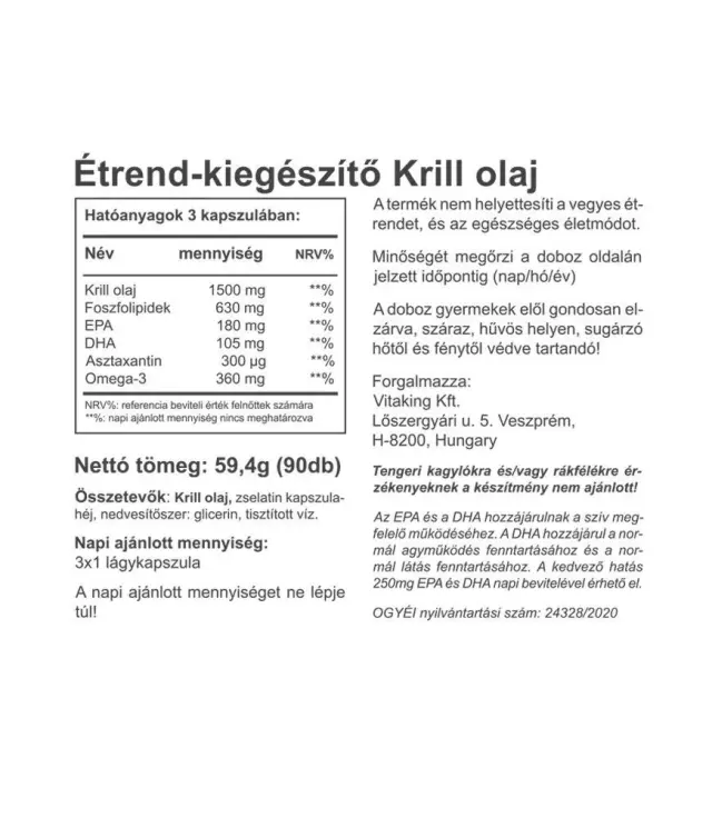 Vitaking Vitakrill oil 500 mg 90 Softgels 2
