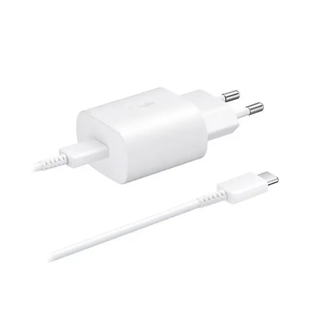 Samsung Φορτιστής 25W EP-TA800EWE USB-C with USB-C Cable White