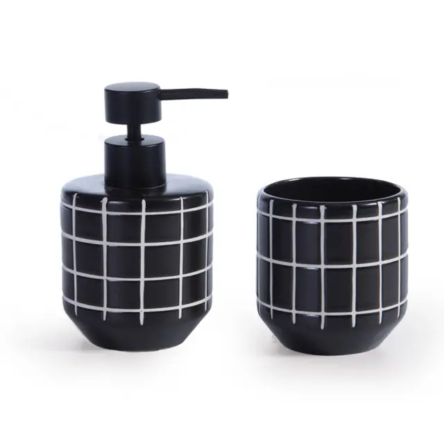 Nef-Nef Homeware Ποτήρι Μπάνιου Ceramic Model Black 2