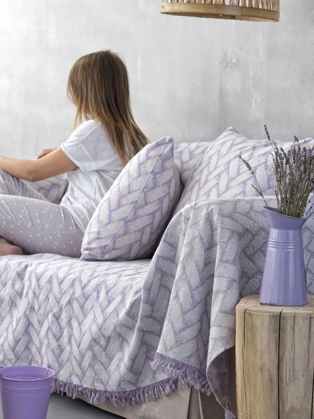 Palamaiki Ριχτάρι Διθέσιου Καναπέ Throws Collection 180x250 LILAC IOS