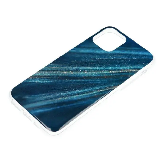 Cosmo Marble Silicone Case Θήκη Σιλικόνης Για Apple iPhone 12 Pro Max - Μπλε Μάρμαρο OEM