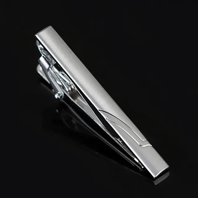 Σχεδιαστικό Ασημί Κλιπ Γραβάτας 5 cm – LGTC-T5/8 2
