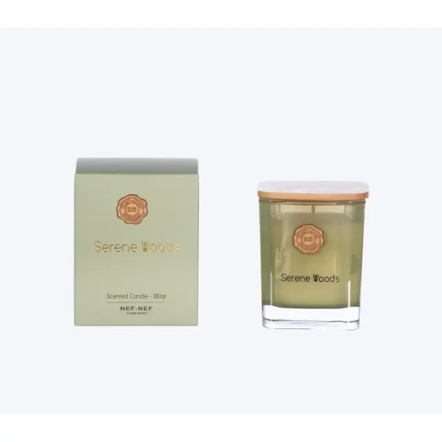 ΑΡΩΜΑΤΙΚΟ ΚΕΡΙ SERENE WOOD 180gr NEF-NEF HOMEWARE, - GREEN (038564)