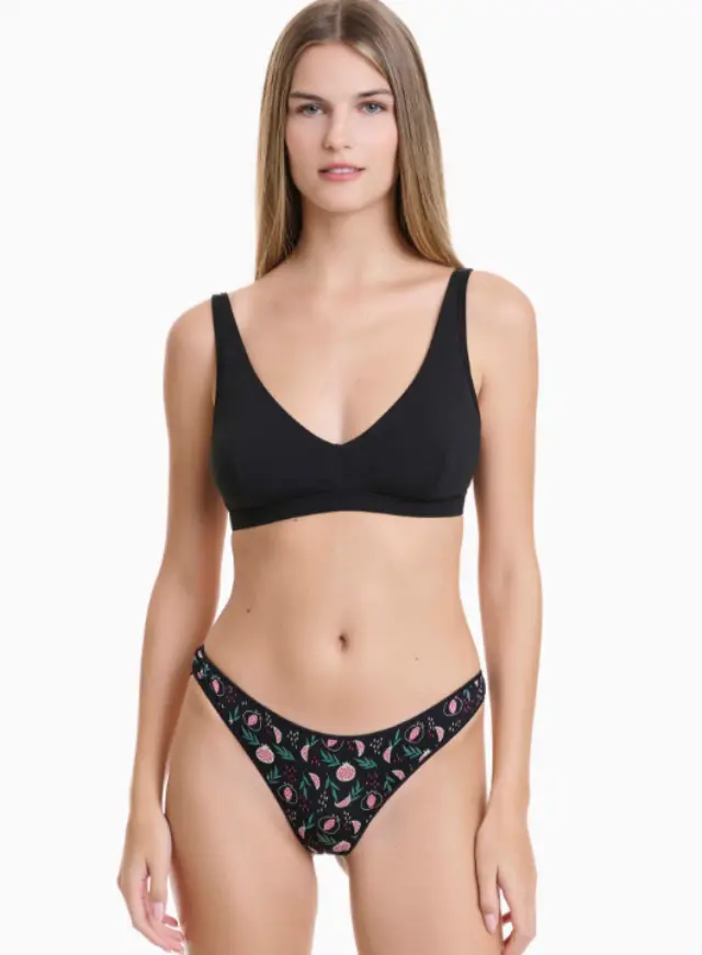 Walk γυναικείο σετ 2τμχ σλιπ RIO bamboo με σχέδια W2018-41-1 - XL