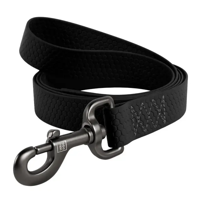 Waudog Αδιάβροχο Λουρί - Οδηγός Σκύλων - 122cm Μαύρο