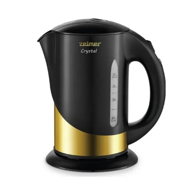 Zelmer Βραστήρας 1.7L 2200W Crystal Black / Gold (ZCK7630G)