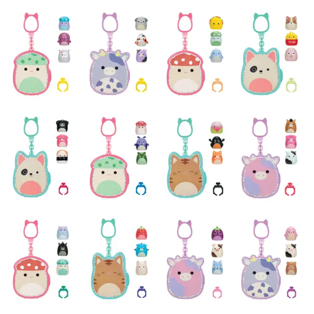 Squishalongs - 25 cm Keychain 4 Pack Asst 2420102 - Toys