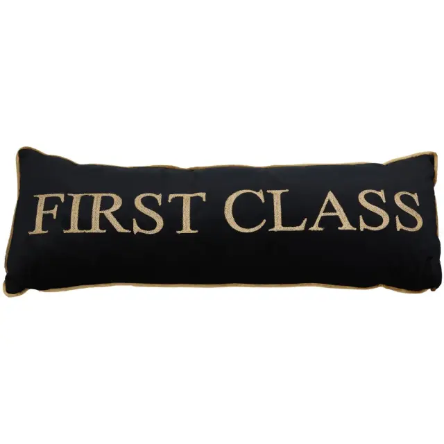 Μαξιλάρι First Class Μαύρο Βελούδο 30x80cm