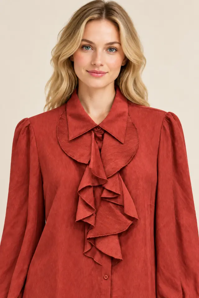 THE KORNER BLOUSE (T26219042-RED) - M 3