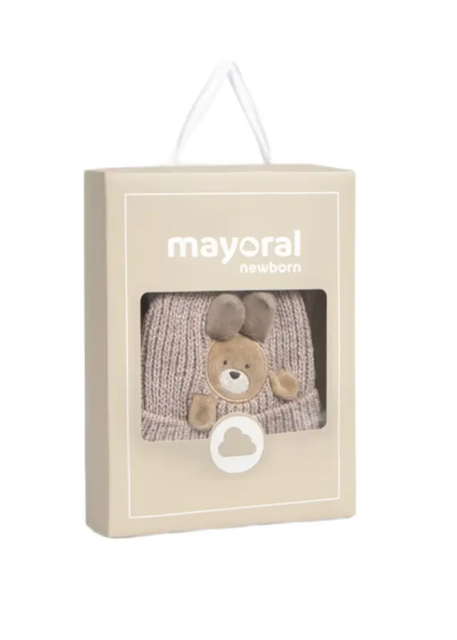 Mayoral Newborn βρεφικό σετ σκουφάκι με καλτσάκια για κοριτσάκι 16-09124-1