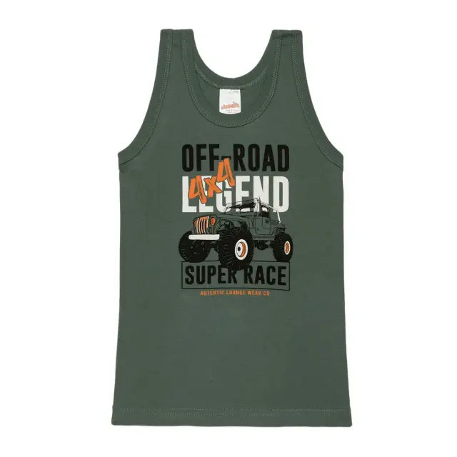 Minerva Παιδικό Φανελάκι Aγόρι Τιράντα Off-Road Legend, Χρώμα Green Balsam - 16 Y