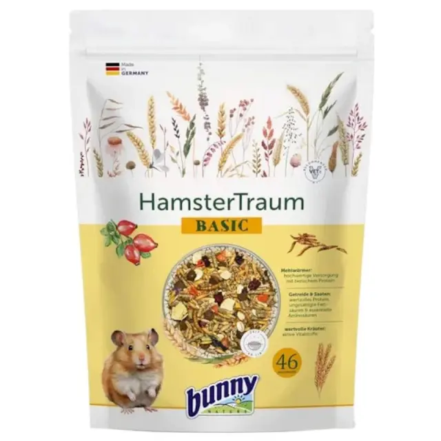 Bunny Nature Πλήρης Τροφή για Χάμστερ Dwarf Hamster Dream Basic 600gr Μονόχρωμο