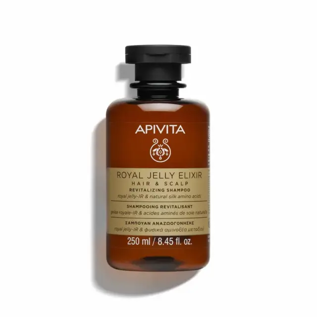Apivita Royal Jelly Elixir Shampoo- Αναζωογονητικό Σαμπουάν με Βασιλικό Πολτό & Αμινοξέα Μεταξιού 250mL