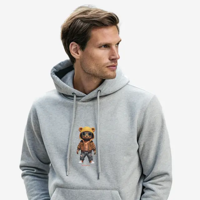 Φούτερ Noshame® Γκρι με τύπωμα Teddy G.O.A.T. - 512566 - XXL
