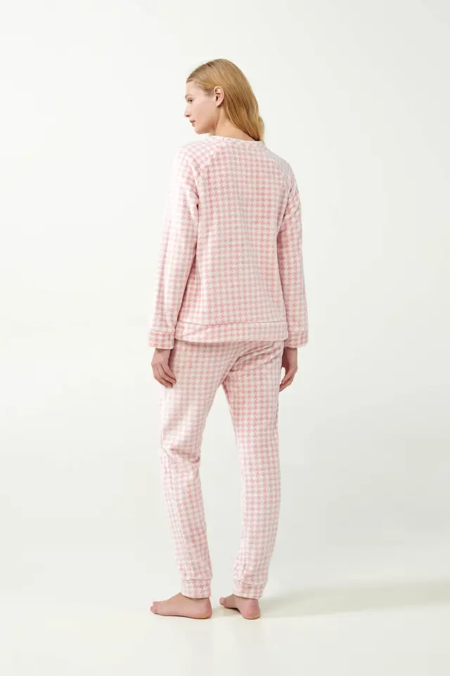 Vamp Γυναικεία Πιτζάμα Fleece Pink Peach - S 3