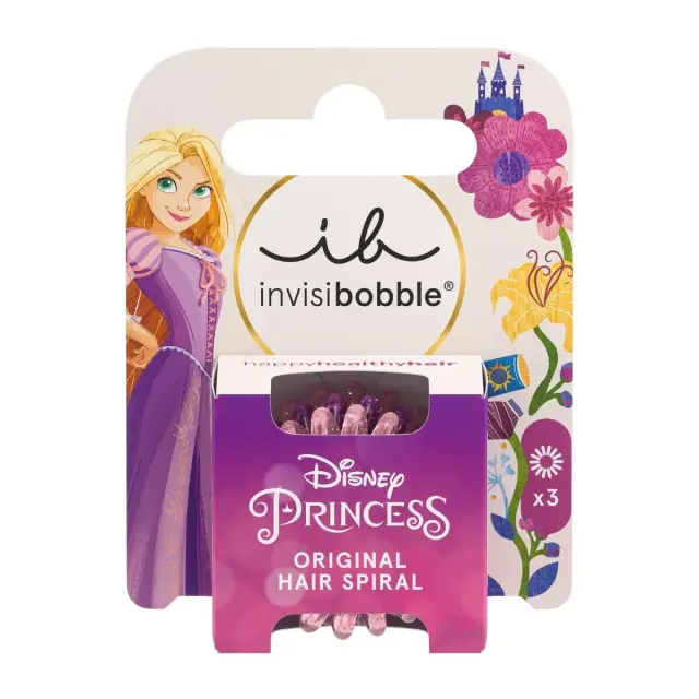 Invisibobble Disney Princess Original Hair Spiral Rapunzel Λαστιχάκια Μαλλιών, 3τεμ