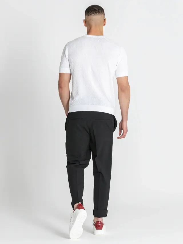 Gianni Kavanagh Ανδρικό SQUARED Πλεκτό T-Shirt – White - XL 3