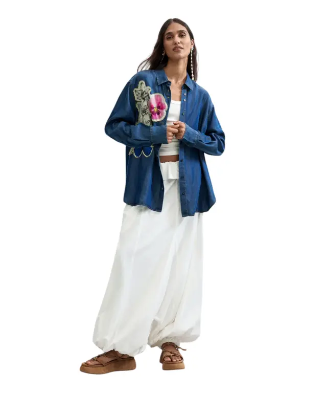 Desigual - Γυναικείο Μακρύ Πουκάμισο Po 26WWCW15-3049 Μπλε 2