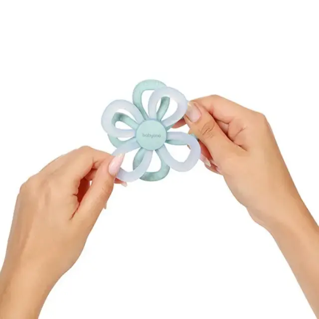 BabyOno Μασητικό από Μαλακή Σιλικόνη Blue Flower 3