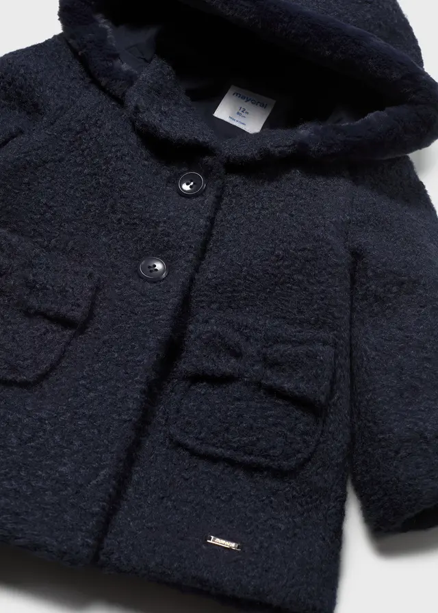 Mayoral Fleece μπουφάν κουκούλα μωρό 16-02436-083 Ναυτικο μπλε 3