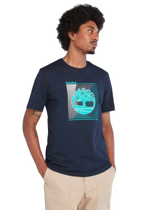 TIMBERLAND SS LOGO GRAPHIC TEE ΜΠΛΟΥΖΑ ΑΝΔΡΙΚΗ NAVY BLUE